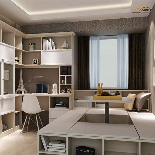 Tủ sách góc hiện đại tiết kiệm diện tích