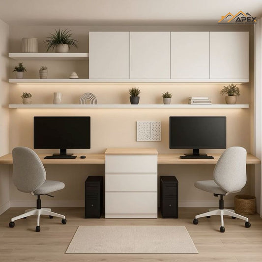 Tủ sách liền kề bàn học