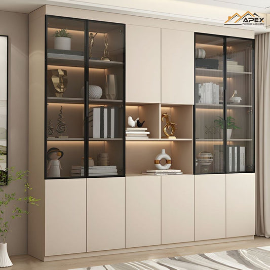 Tủ sách phòng khách hiện đại