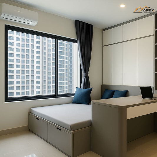 Thi công nội thất căn hộ 1 phòng ngủ