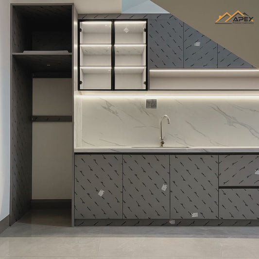 Thi công tủ bếp nhà anh Thiện