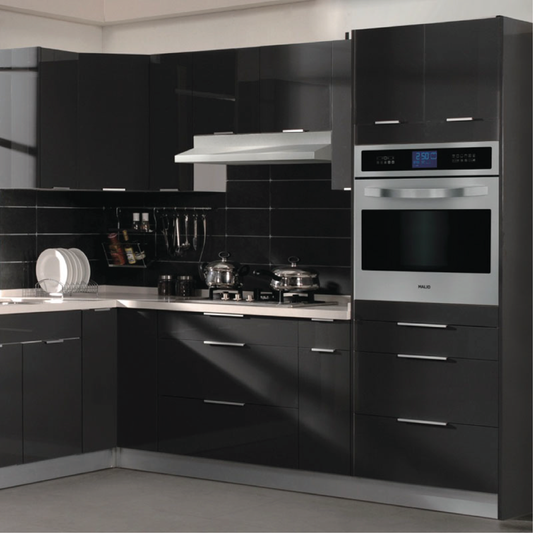 Bộ bếp không khung màu xám bóng 10 x 10