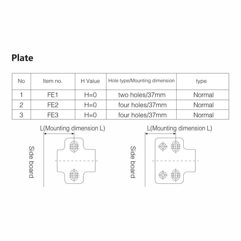 FE165B Bản lề nửa phủ 165° đóng êm không thể tách rời