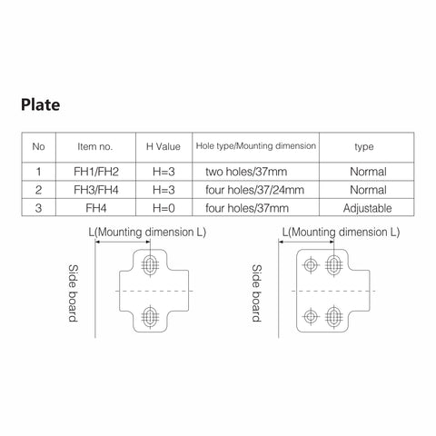 Bản lề kẹp đóng êm FH165B nửa phủ 165°