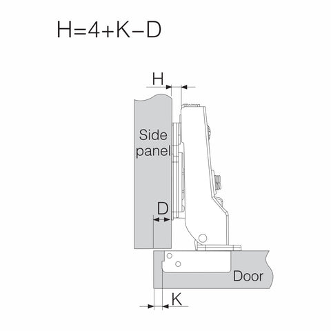 Bản lề kẹp đóng êm MO6B Half Overlay 35mm hai chiều Micro Angle