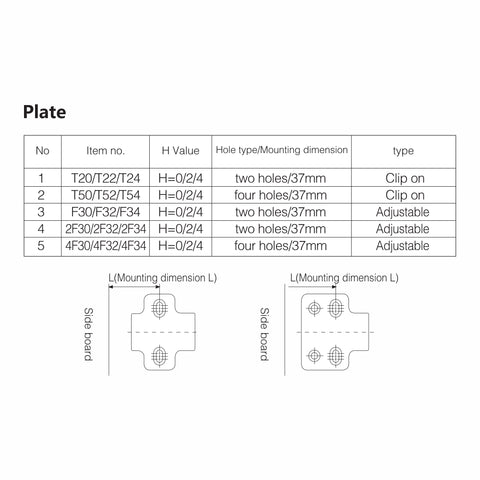 Bản lề kẹp đóng êm MO6C 35mm hai chiều Micro Angle