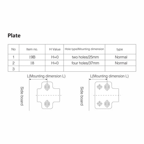 Bản lề R206B nửa phủ 26mm