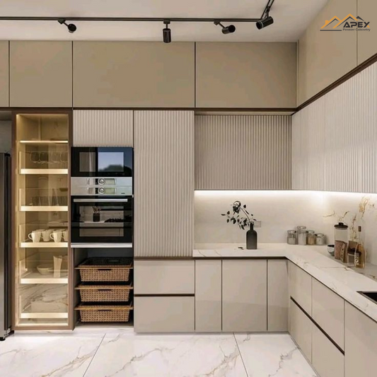 Tủ bếp chữ L hiện đại