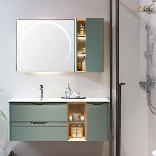 Tủ đựng đồ phòng tắm màu xanh lá cây