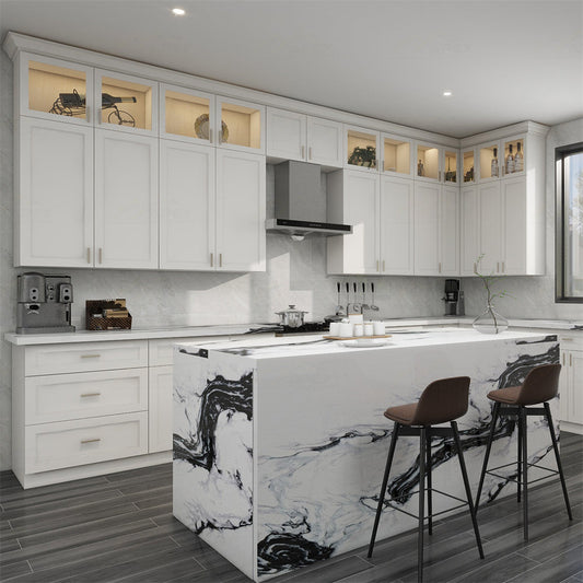 Bộ bếp Shaker màu trắng 10 x 10